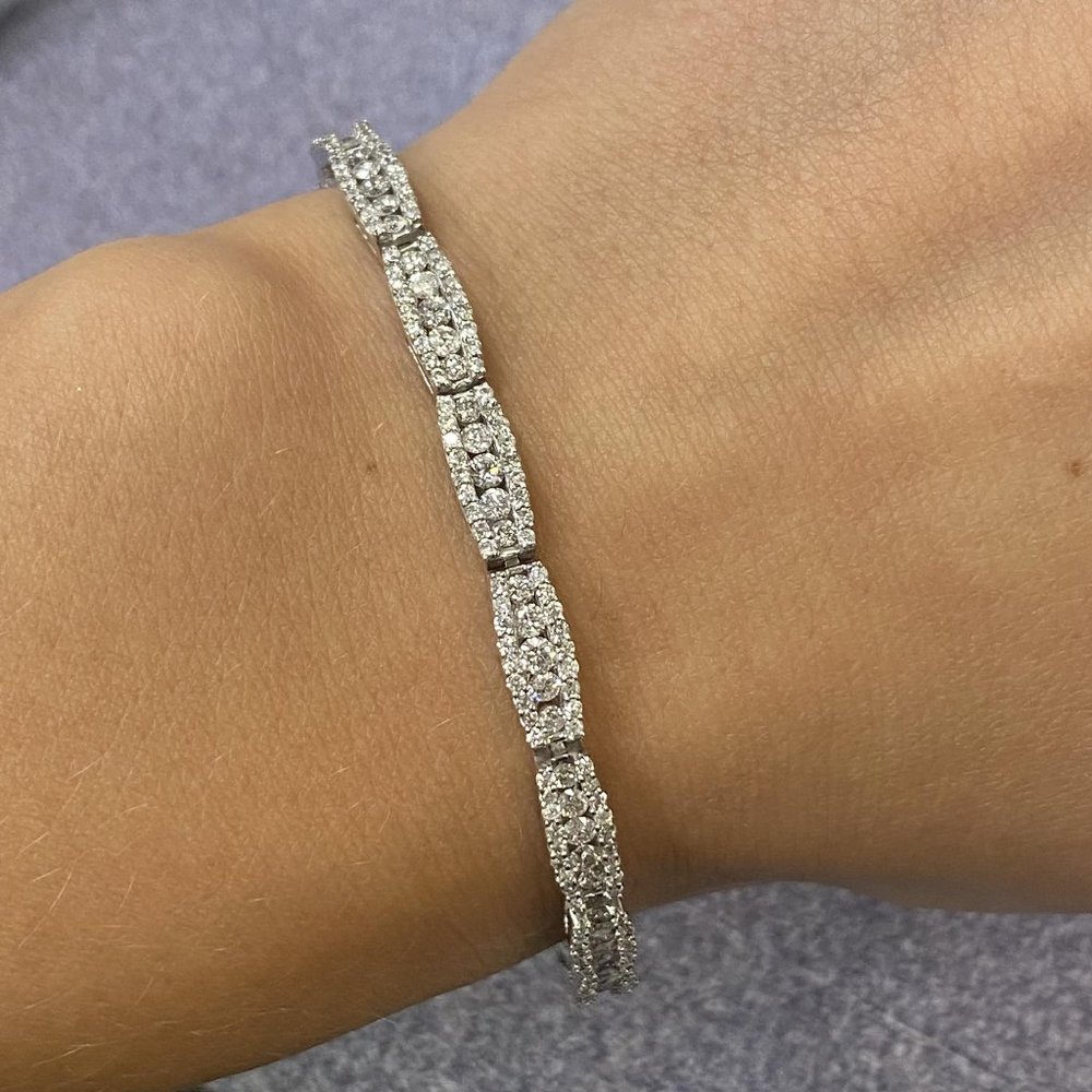 Rachel Koen Diamond Tennis Ladies Bracelet 14K White Gold 3.60Cttw